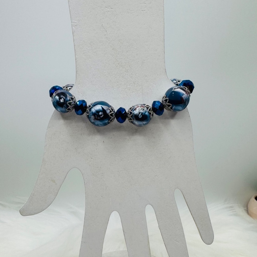 Large Statement Glass Beaded Bracelets Style A - image 2